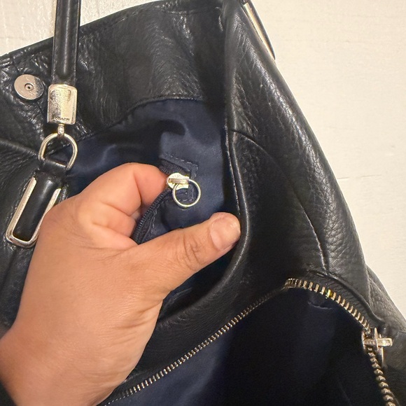 Coach Black Pebbled Leather Shoulder Bag - Picture 9 of 10